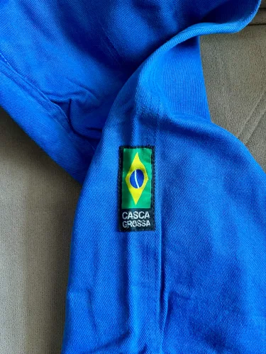 kimono casca grossa azul unissex
