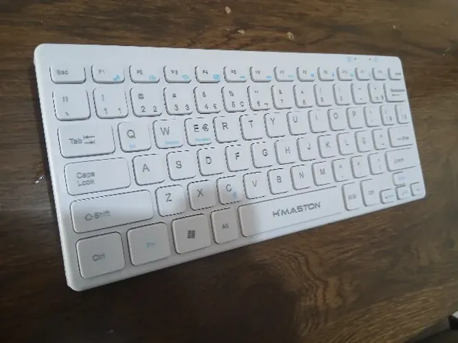 Teclado Bluetooth Branco Slim