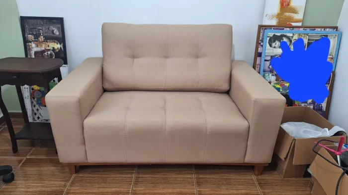 Lindo sofá 100% novo, tecido impermeável, 2 lugares, com nota fiscal. 
