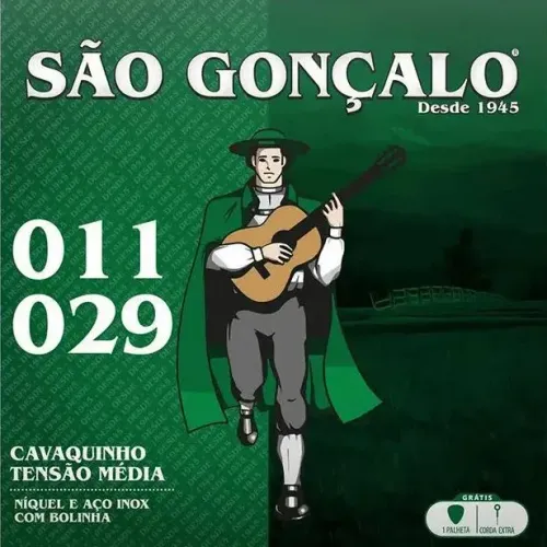 Encordoamento São Gonçalo Cavaquinho Corda Sol e Palheta Grátis