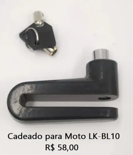 Cadeado para Moto Trava Disco Luatek LK-BL10