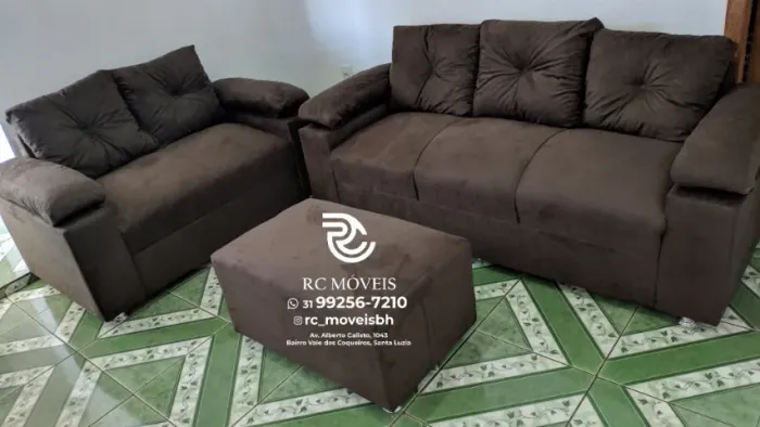 Sofá 2 e 3 pessoas Suede macio D33 Braço Fofão Confortável Direto da Fábrica