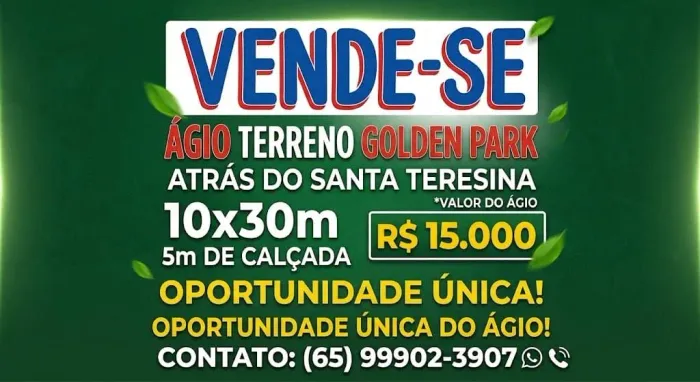 Vende-se agio de tereno