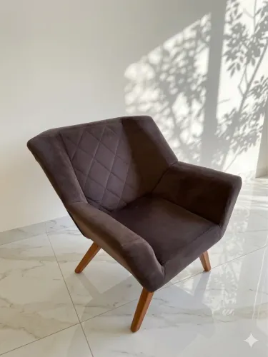Poltrona Decorativa Aconchegante em Veludo