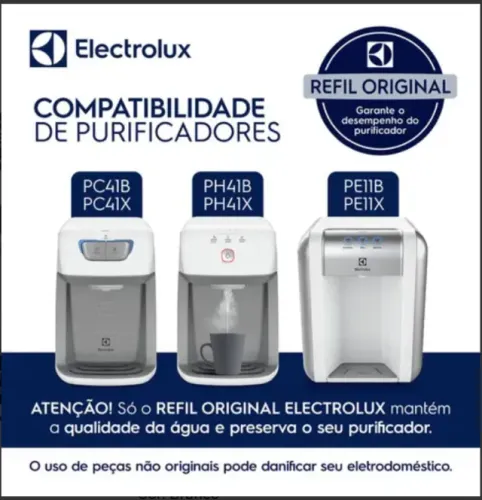 Filtro/refil de Água Electrolux Purificador Modelo Pe11b Cor Branco Original - LACRADO