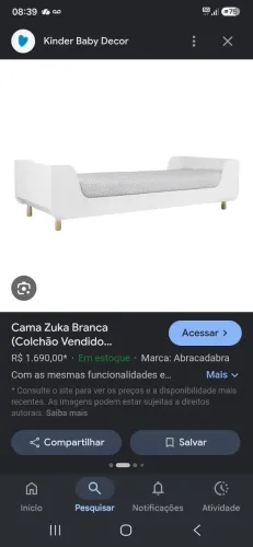 Cama infantil madeira laqueada