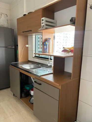 Armário de cozinha com cuba