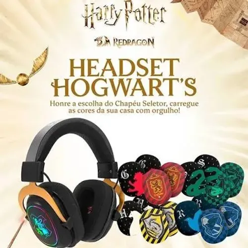 Fone Redragon Zeus - Edição Especial Harry Potter