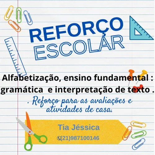 Professora de reforço de língua portuguesa