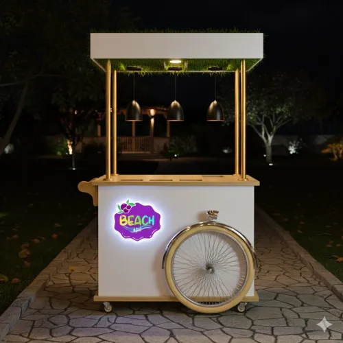 Carrinho Gourmet de Açaí / Drinks / Eventos - Estilo Retrô Luxo + Iluminação LED