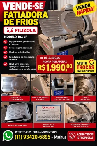 Fatiador profissional Filizola 