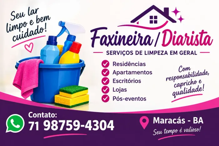Sou faxineira
