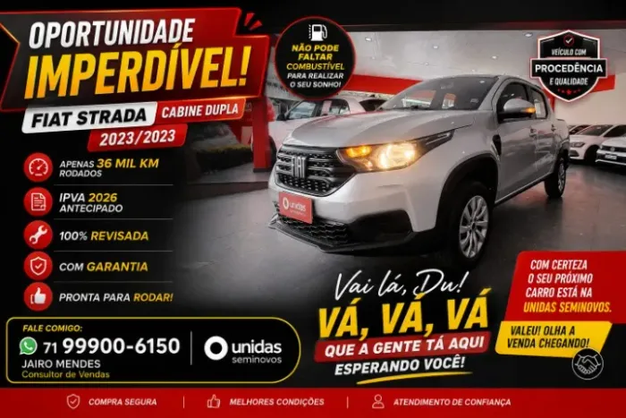 Fiat Strada Freedom 1.3 Flex 8V CD 2023