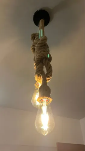 2 Luminárias pendentes corda