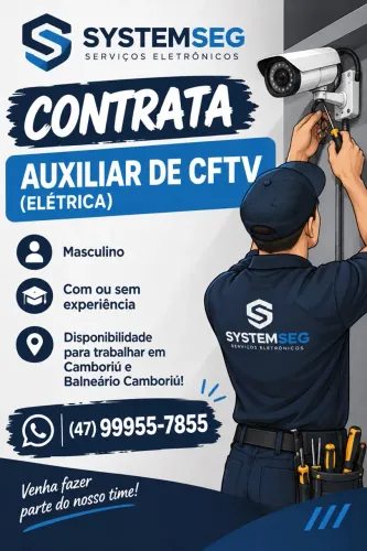 Vaga para auxiliar de CfTv e Elétrica