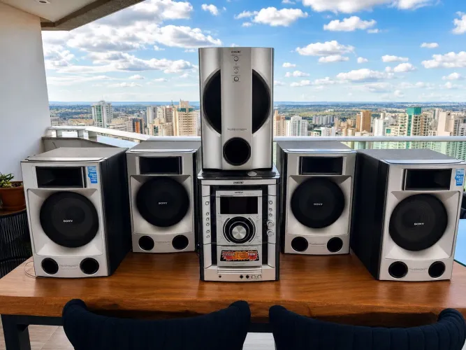 Som Sony Genezi MHC-GNX100 - Potência e Grave Impressionante | Excelente Estado