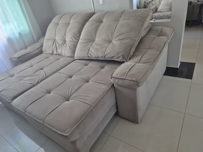 Sofá retrátil e reclinavel 2,40
