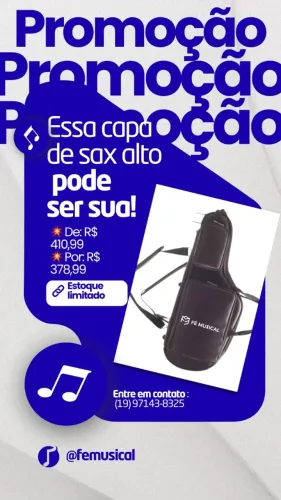 Capa Semi Case Para Sax Alto Couro Pelúcia