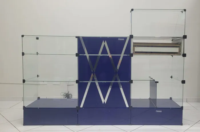 Balcão, vitrine, caixa modular Vidroshop