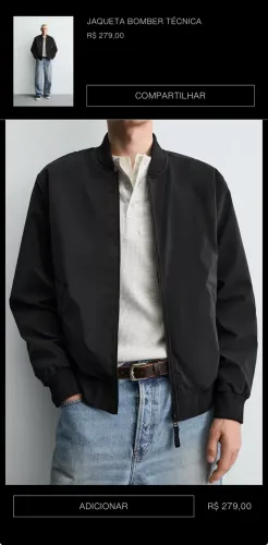 jaqueta bomber técnica - m 