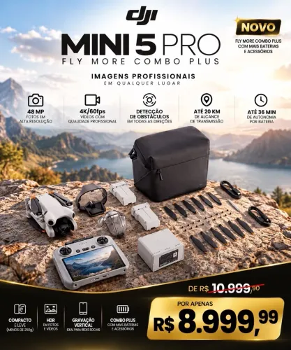 Drone DJI Mini 5 pro Fly More Plus Combo