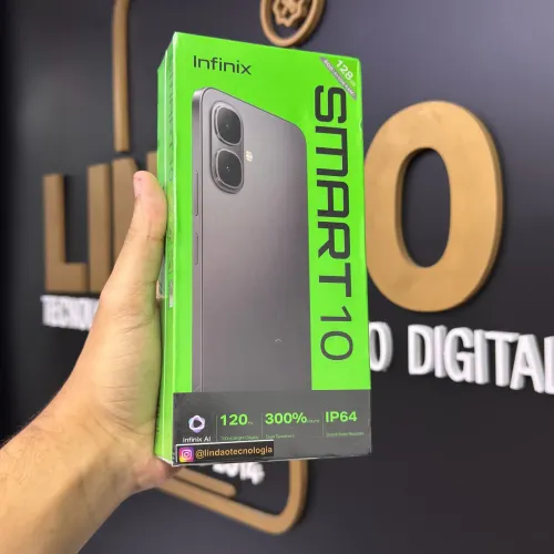 LOJA FÍSICA. INFINIX SMART 10 128GB PARCELADO NO BOLETO | VEM PRO LINDAO