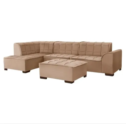 Sofa com puff novo