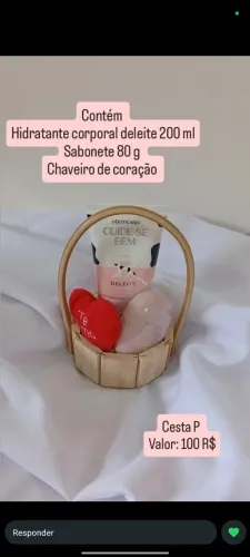 Cestinha de Dias dos namorados
