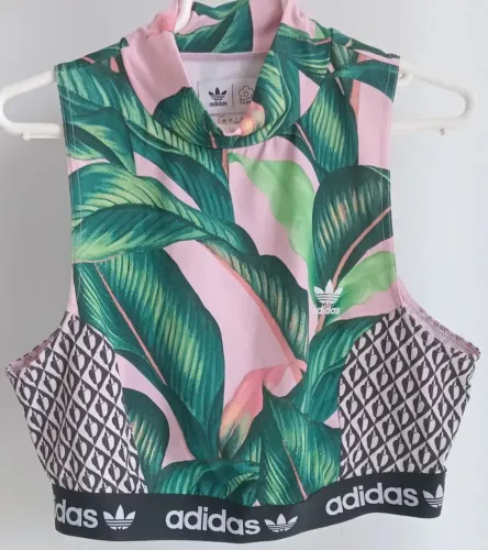 Cropped Adidas + Farm tamanho G original