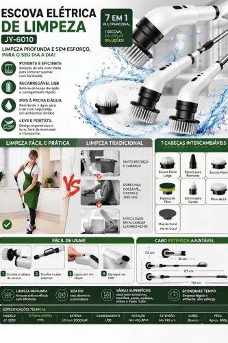 Escova elétrica para limpeza