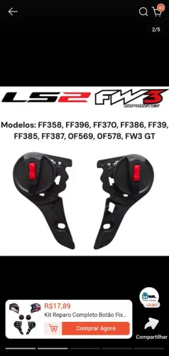 REPARO DE CAPACETE FW3 e ls2