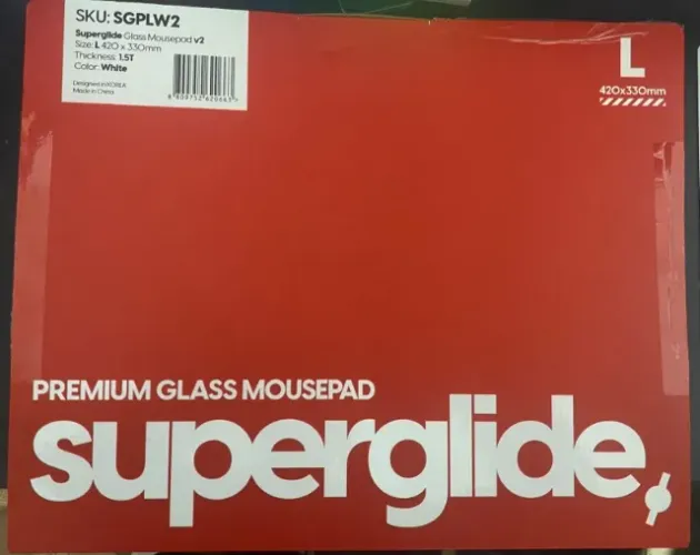 Glasspad Superglide v2 Branco - 42x33 cm