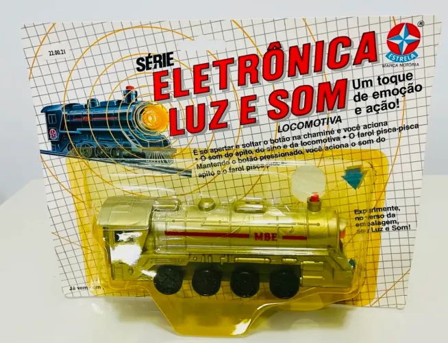 LEIA O ANÚNCIO - Brinquedo antigo de plástico trem 