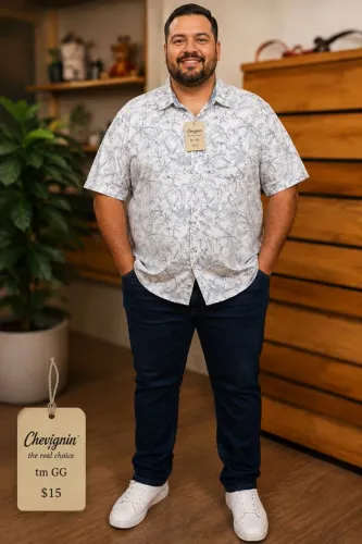 Camisa masculina manga curta