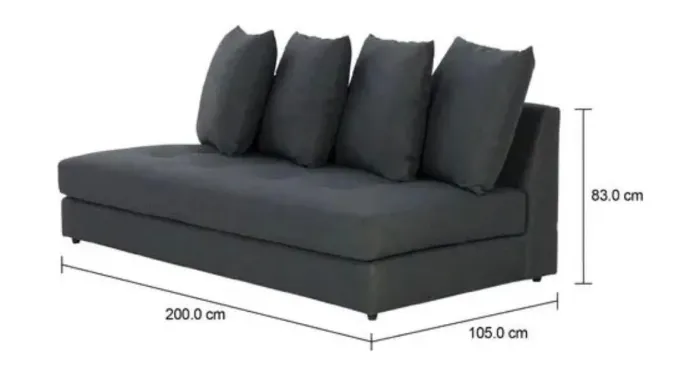 Sofá Cama - Tokstok - Buzz - 3 Lugares - Cinza chumbo