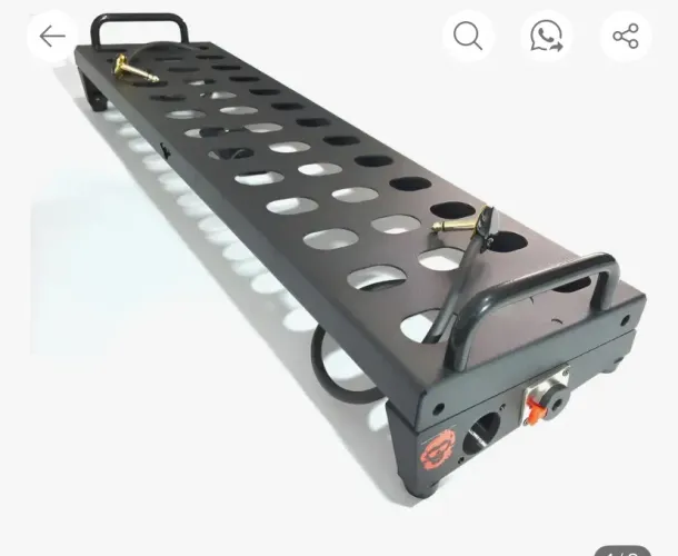 Pedalboard 60x15cm Ironplastic com O Kit elétrica + bag reforçada