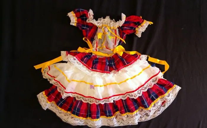 Vestido de São João infantil - TAMANHO 5 a 8 anos
