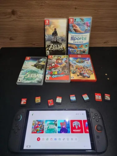 Nintendo Switch 2 com 8 jogos fisicos + case