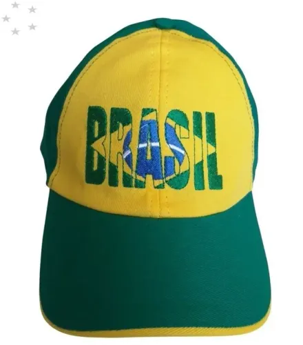 Boné Seleção Do Brasil Futebol Bandeira Copa Do Mundo