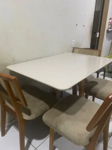 Mesa de jantar vidro laqoeada