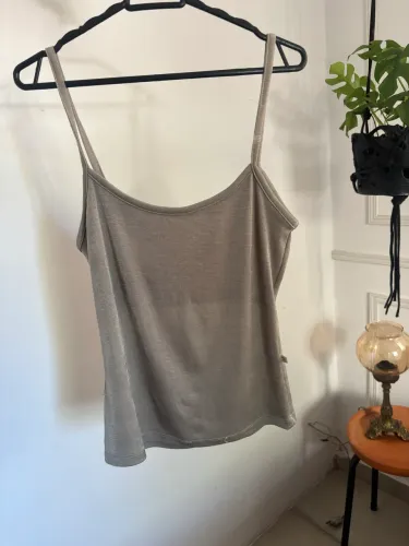 blusa de alça feminina bege