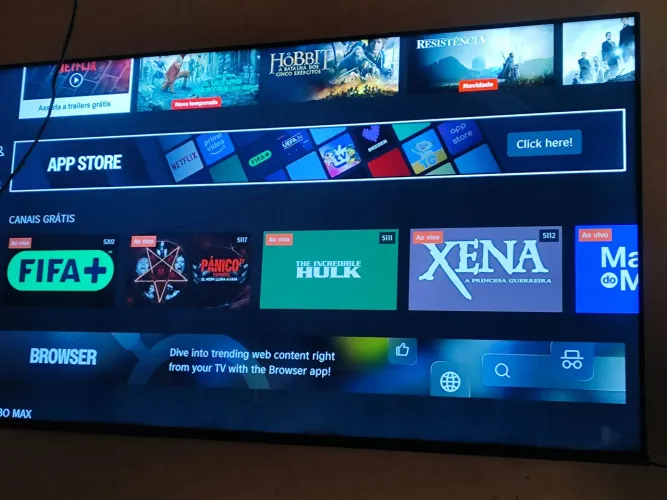 Smartv 55 polegadas com controle