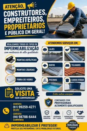 Serviços de Impermeabilizaçoes em Geral