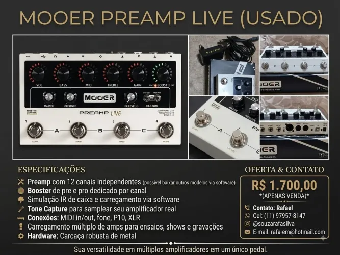Mooer Preamp Live Usado
