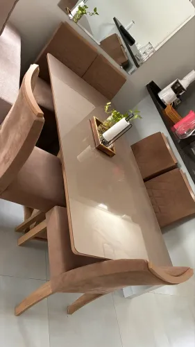 Mesa MDF c/ vidro