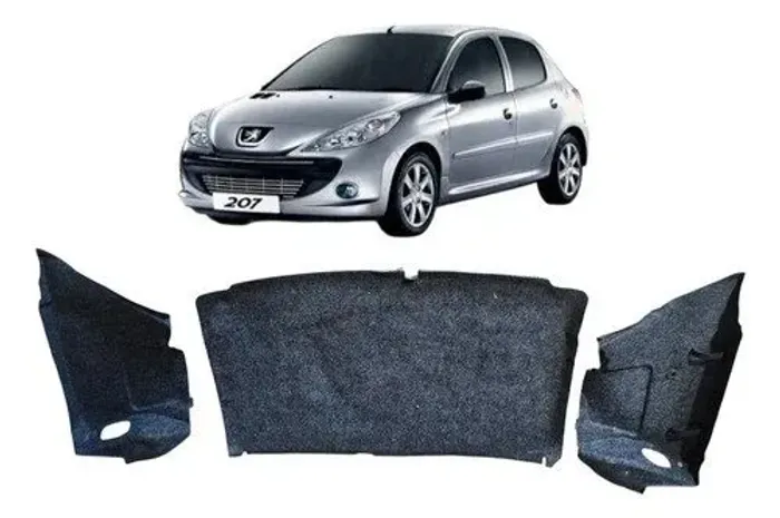 Kit Carpete Porta Malas/Lateral Peugeot 207 Hatch 1.4 2011