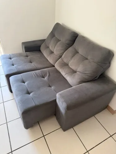 Sofá Linoforte Bonno 3 Lugares 2m Retrátil e Reclinável - Cinza
