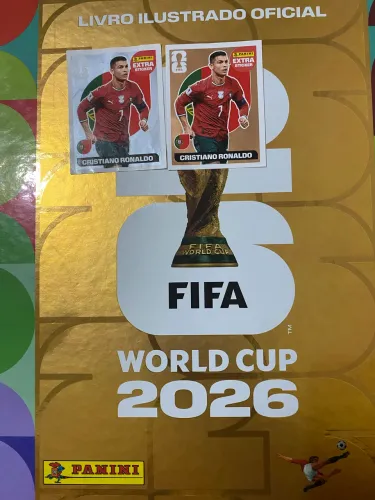 Figurinha legend prata e bronze Cr7