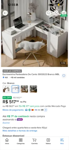 escrivaninha penteadeira