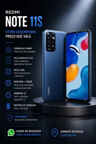 ? Redmi Note 11S | 128 GB | 8 GB RAM | Funcionando 100%